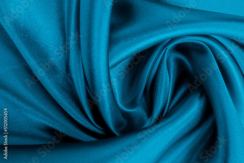 blue fabric texture background, abstract, closeup texture of cloth 