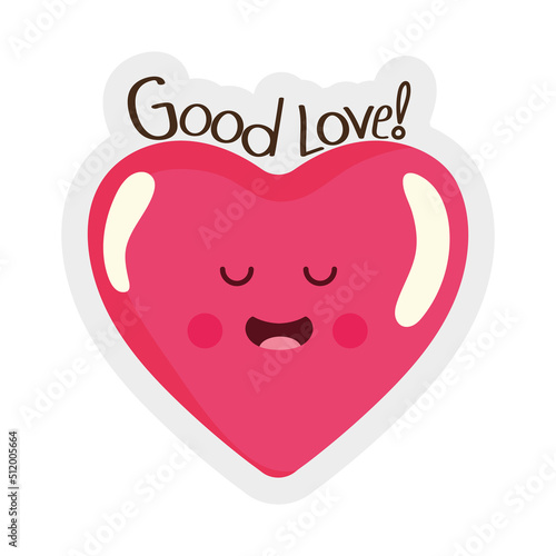 good love heart sticker