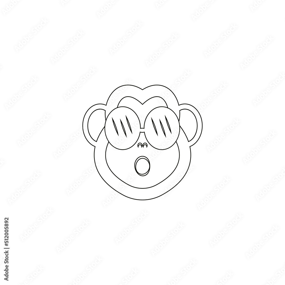 Obraz premium monkey icon vector illustration design element