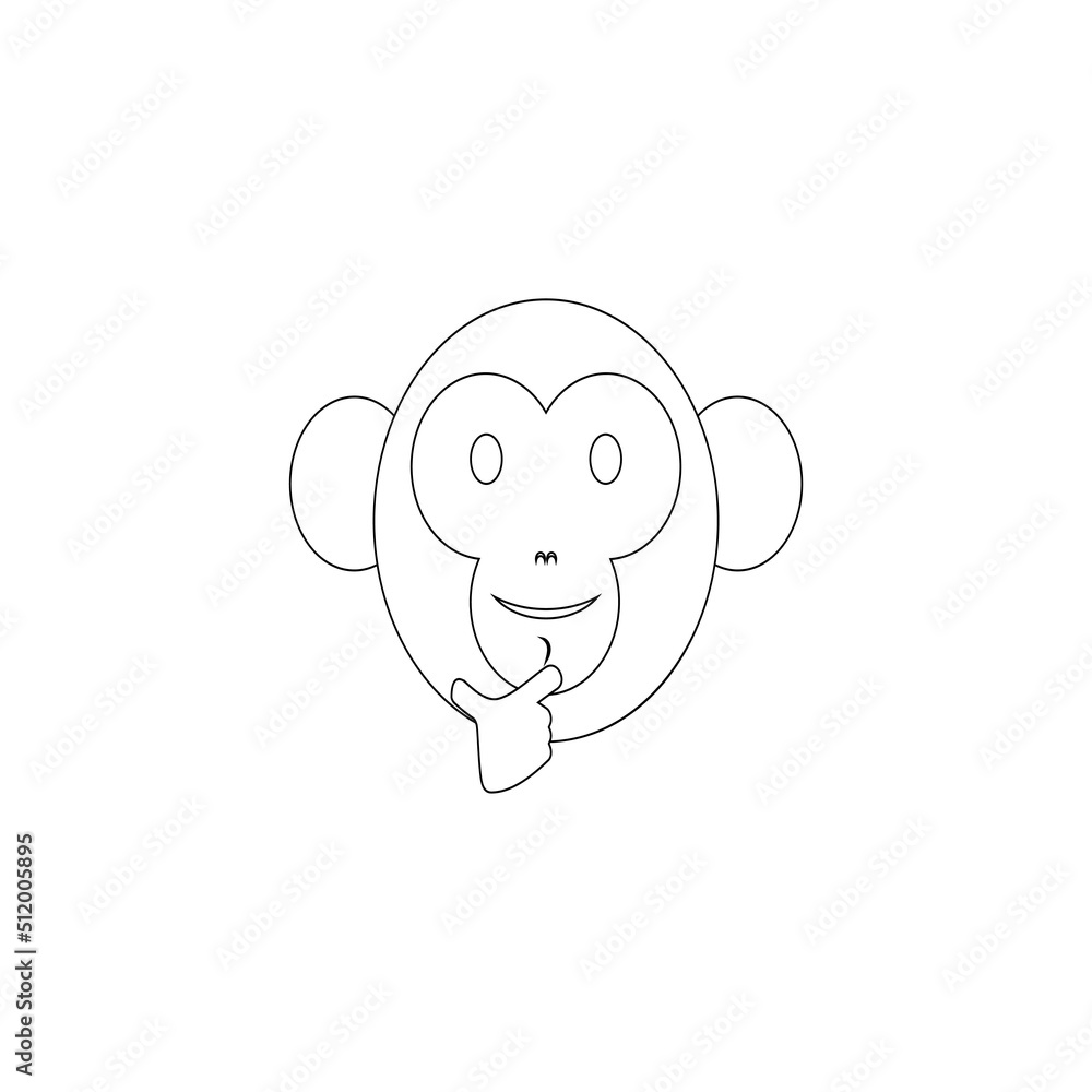 monkey icon vector illustration design element monkey icon vector illustration design element