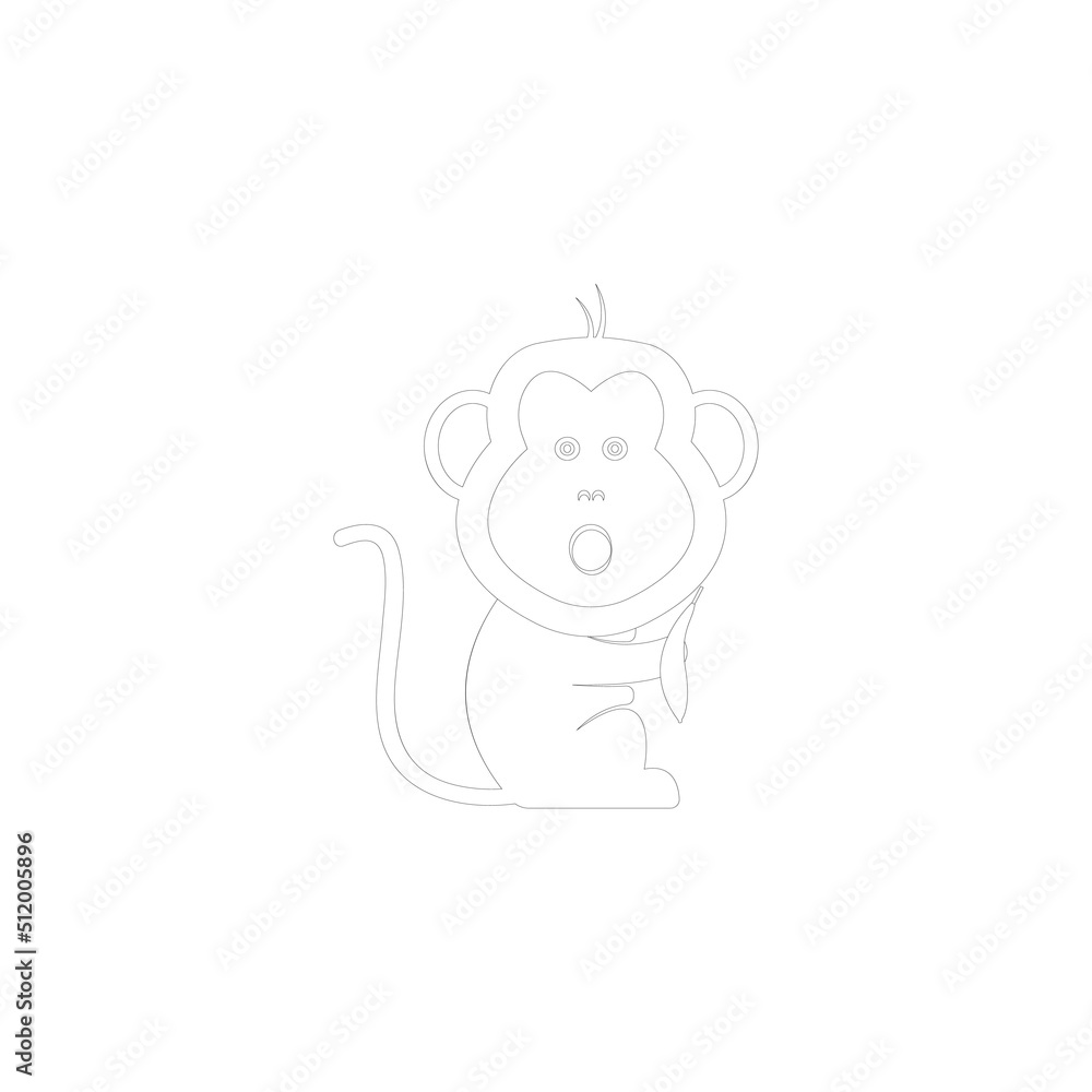 Naklejka premium monkey icon vector illustration design element