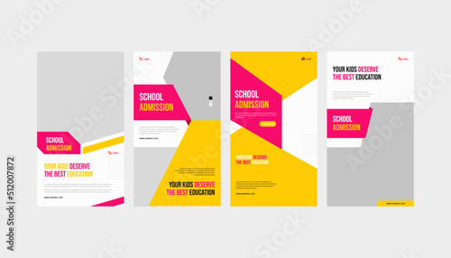 School Admission Made Easy: A Set of Roll-Up Standee Banner, Flyer Poster, and Social Media Story Templates