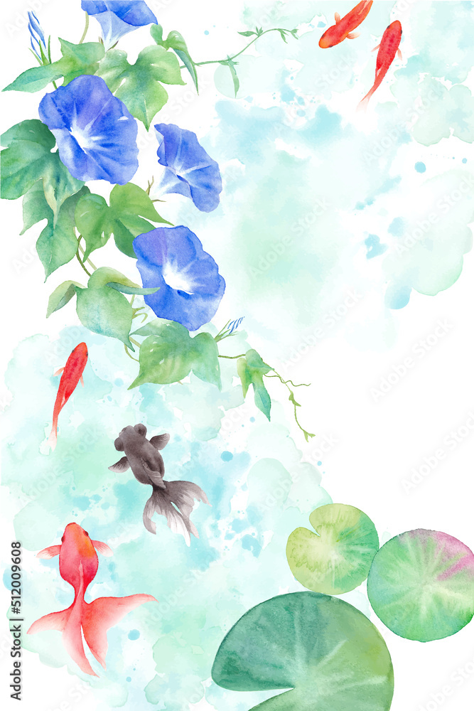 手書き イラスト   水彩   「綾瀬の夏」 手書き イラスト 水彩 「綾瀬の夏」