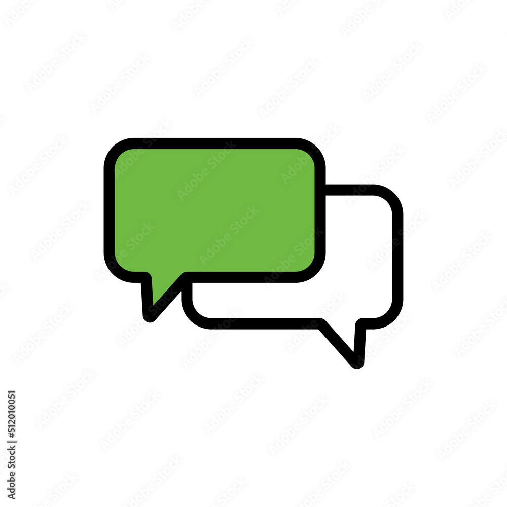 Dialog. Vector icon. Flat illustration isolated. Dialog. Vector icon. Flat illustration isolated.
