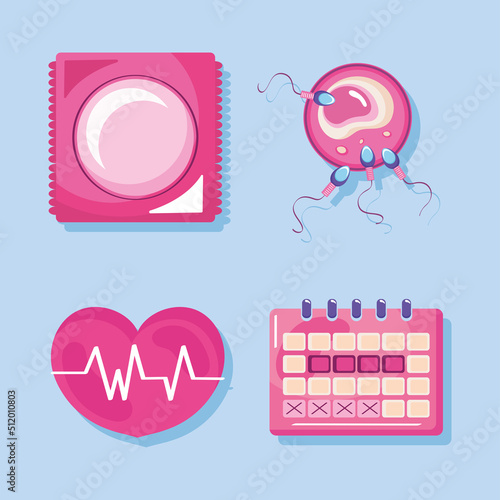 four sexual health icons