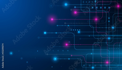 Technology graphic design background. Vector illustration. Vector Abstract technology circuit lines. Technology vector background.Eps10 vector illustration.	