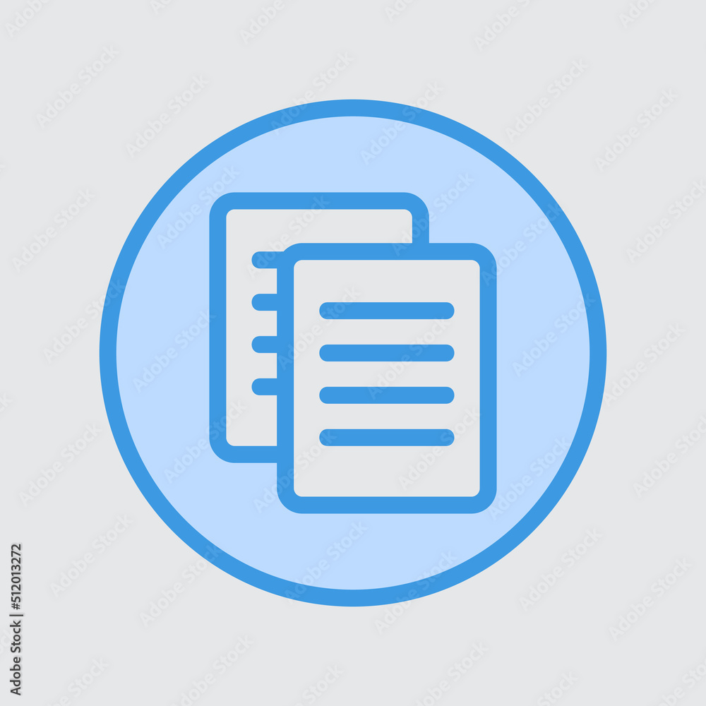 File icon in blue style about user interface, use for website mobile app presentation File icon in blue style about user interface, use for website mobile app presentation
