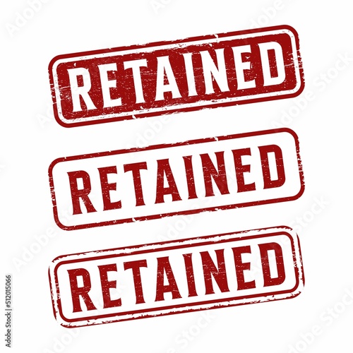 Grunge rubber stamp with text Retained,vector illustration
