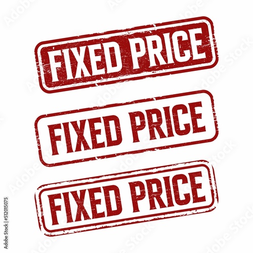 Grunge rubber stamp with text Fixed Price,vector illustration