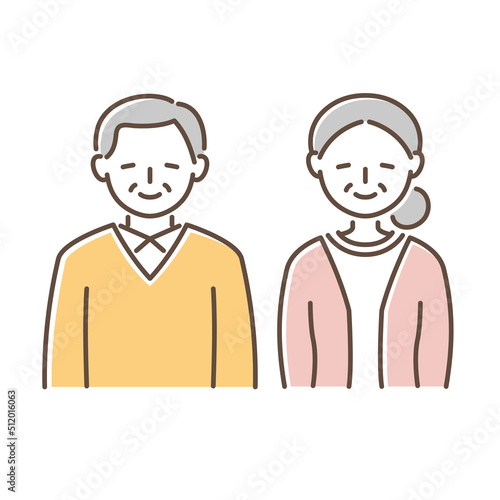 おじいさんとおばあさん　シニア夫婦
