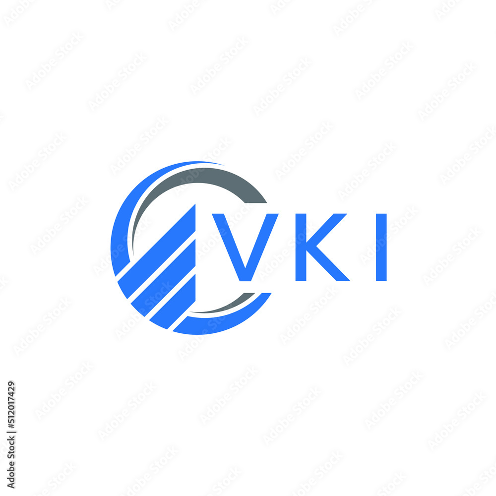 VKI Flat accounting logo design on white background. VKI creative initials Growth graph letter logo concept. VKI business finance logo design. VKI Flat accounting logo design on white background. VKI creative initials Growth graph letter logo concept. VKI business finance logo design.