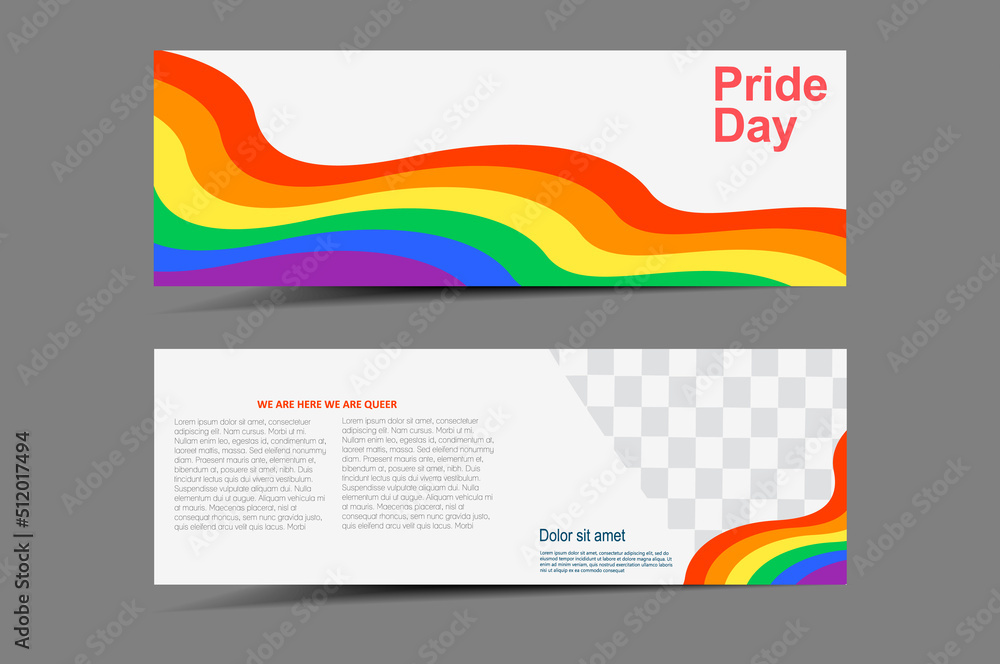 Naklejka premium LGBT flyer. LGBT Pride Month vector concept
