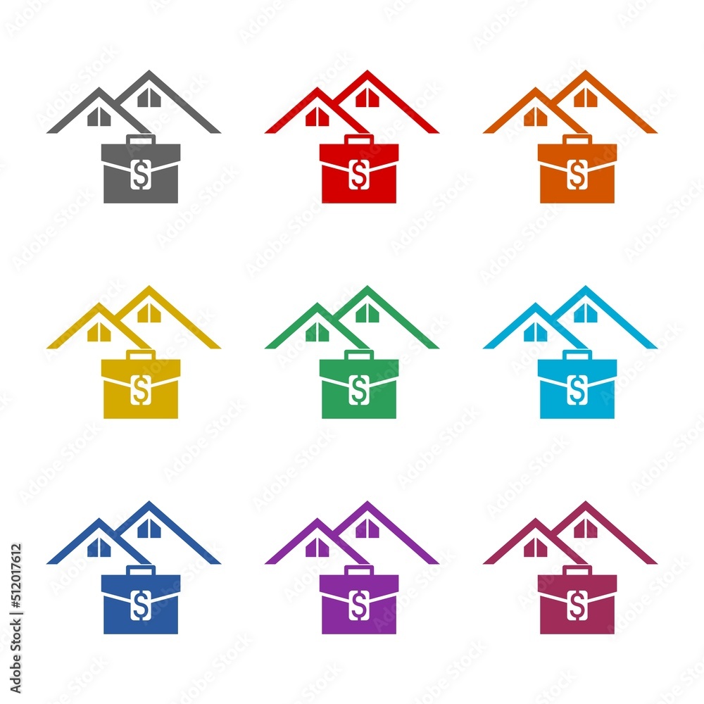 Online working icon isolated on white background. Set icons colorful Online working icon isolated on white background. Set icons colorful
