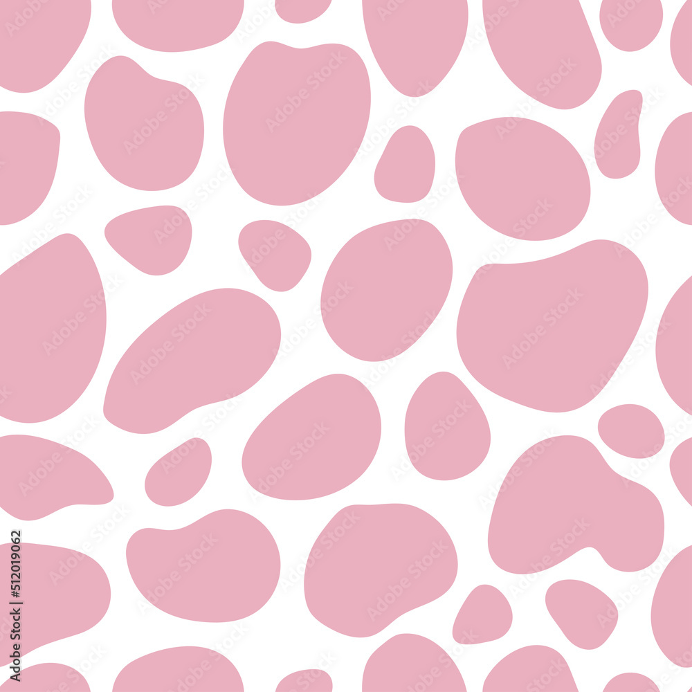 Abstract pink blots on white background, seamless pattern Abstract pink blots on white background, seamless pattern