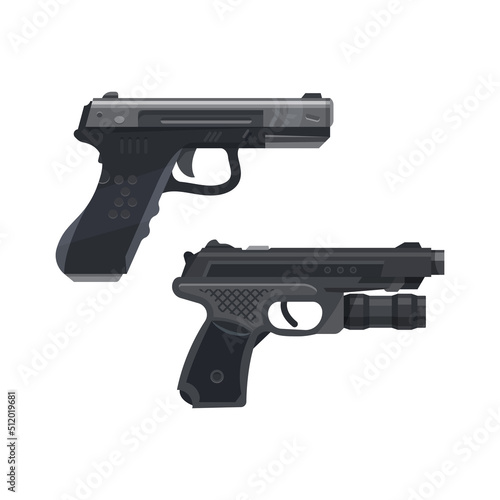 Guns, firearm pistol handgun, revolver or shotgun