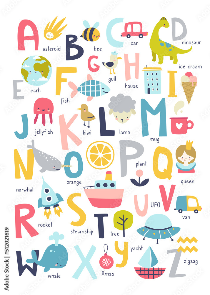 Abc poster for sales nursery
