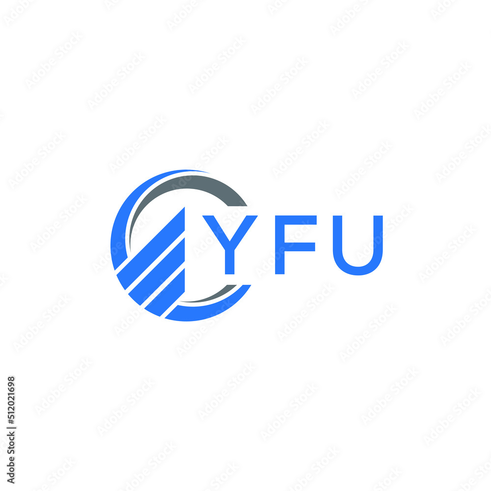 YFU Flat accounting logo design on white background. YFU creative initials Growth graph letter logo concept. YFU business finance logo design. YFU Flat accounting logo design on white background. YFU creative initials Growth graph letter logo concept. YFU business finance logo design.