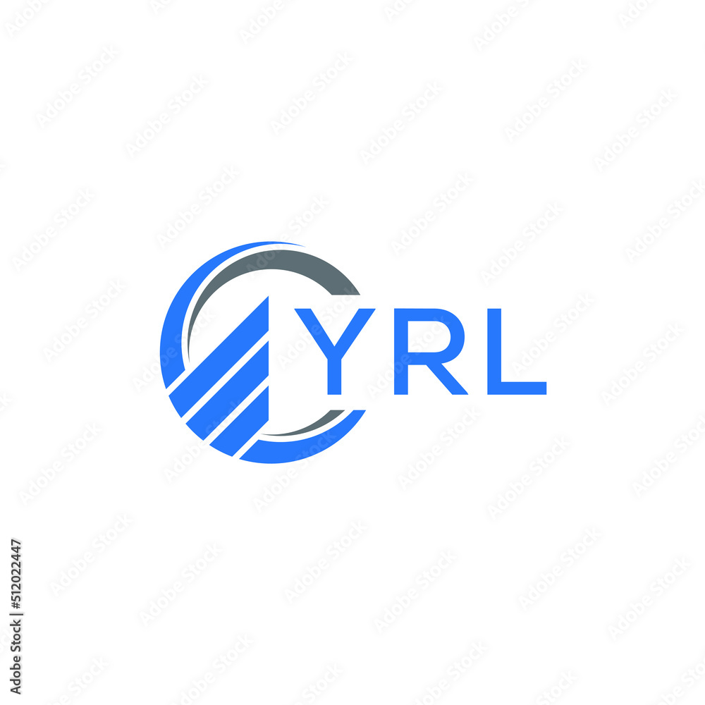 YRL Flat accounting logo design on white background. YRL creative initials Growth graph letter logo concept. YRL business finance logo design. YRL Flat accounting logo design on white background. YRL creative initials Growth graph letter logo concept. YRL business finance logo design.