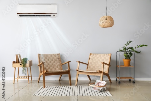 Stylish interior of light r...