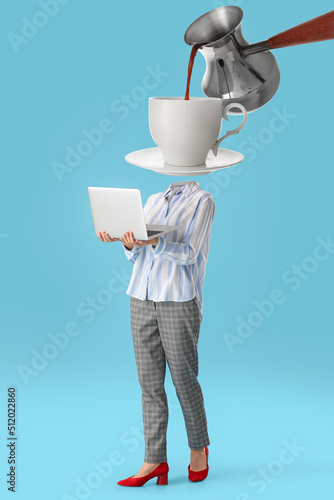 Businesswoman with cup of h...