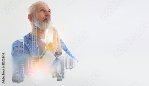 Double exposure of modern c...