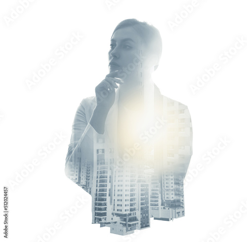Double exposure of modern c...