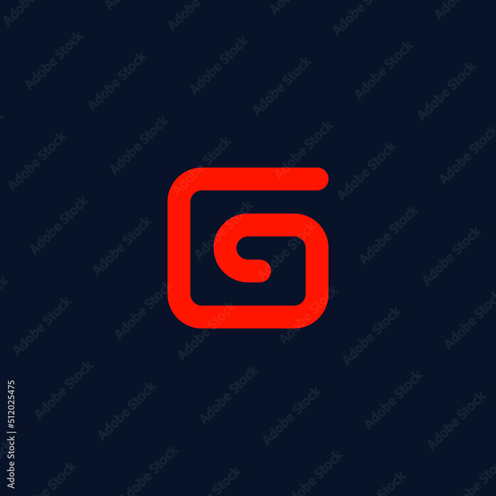 Initial G spiral monogram logo template. Initial G spiral monogram logo template.
