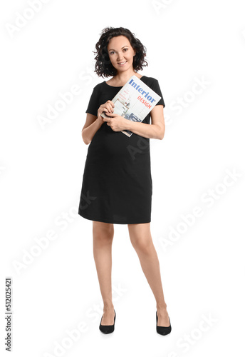 Young pregnant woman with m...