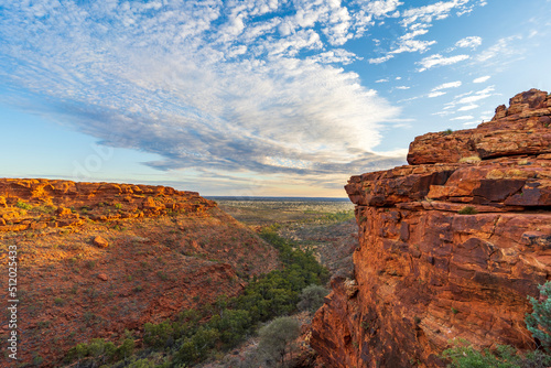 Sunset at Kings Canyon in the Northern Territory, Australia.