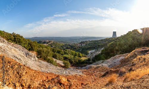 Monterotondo Marittimo in geothermal natural park Biancane at Grosseto, Italy