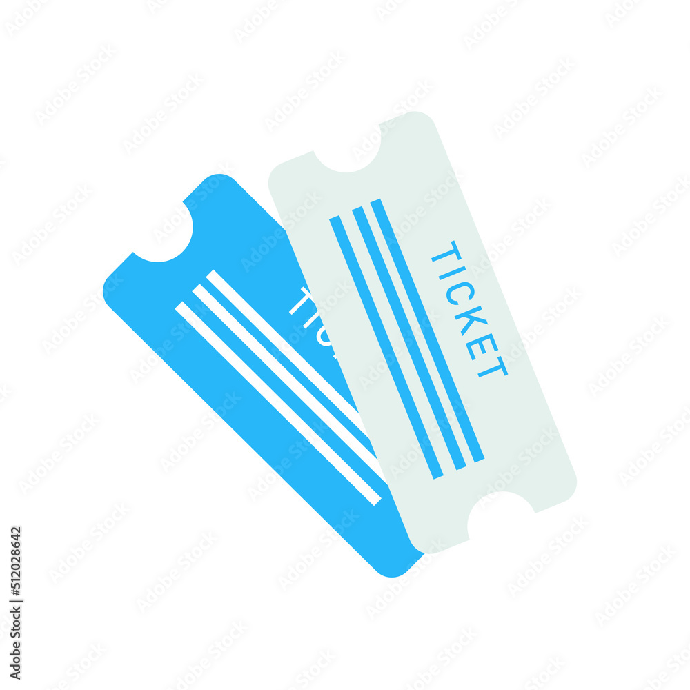 Boarding pass for an airplane flight with an inscription ticket. Vector illustration of the ticket Boarding pass for an airplane flight with an inscription ticket. Vector illustration of the ticket