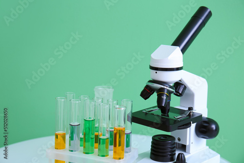 Modern microscope and test ...