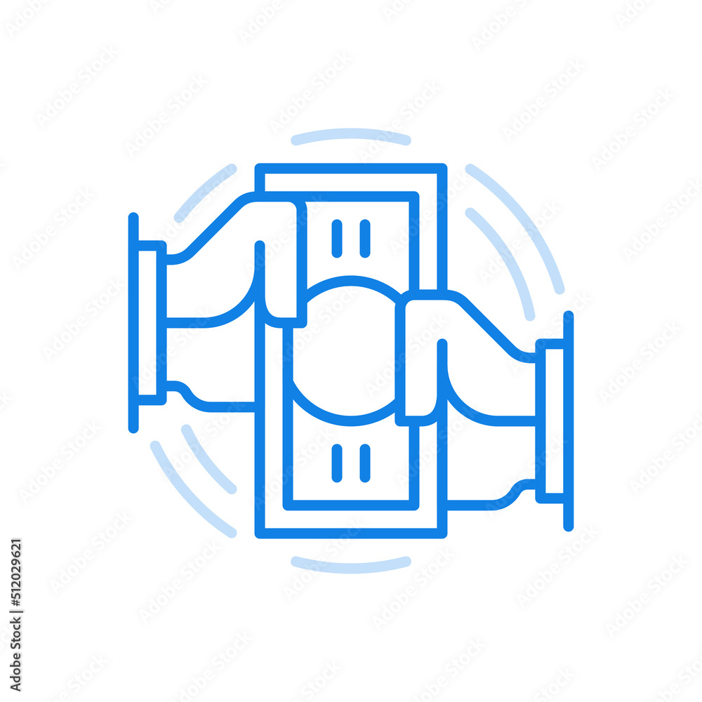 Cash payment services vector line icon. Financial purchases and sales using cash. Cash payment services vector line icon. Financial purchases and sales using cash.