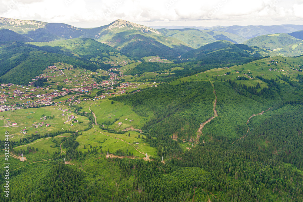 Rest in the summer in the Ukrainian Carpathians with overnight stay in a tent on a mountain top.