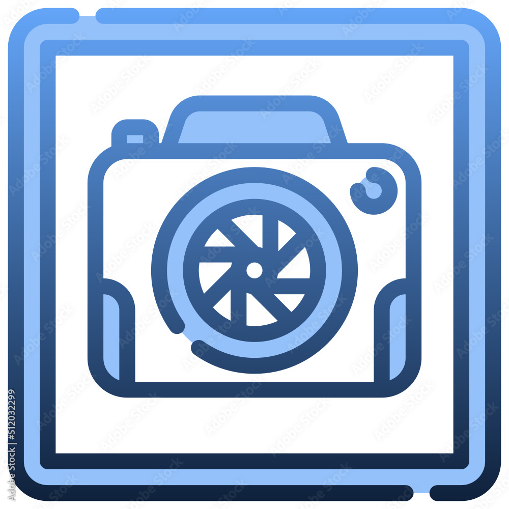 CAMERA Gradient icon,linear,outline,graphic,illustration
