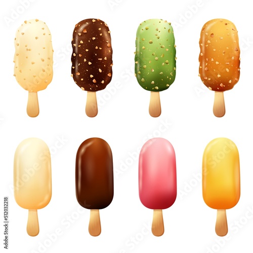 Vector set of ice cream 