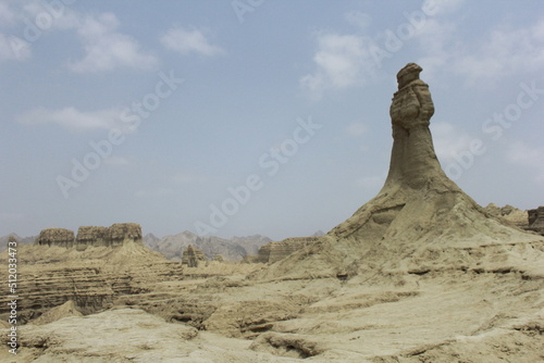 A beautiful view of princess of hope in balochistan pakistan. natural rock formation. photo