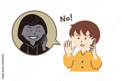 怪しい電話にひるまず毅然とした態度でNOを伝える若い女性