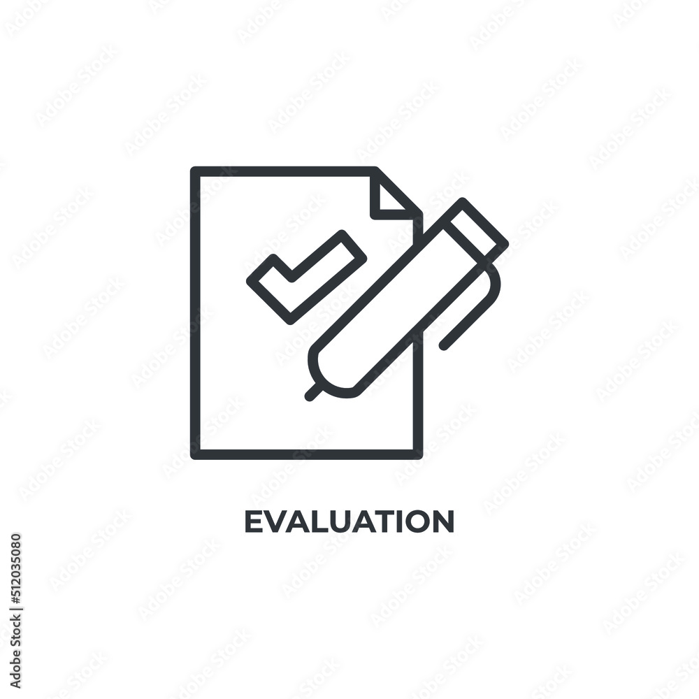 evaluation line icon. linear style sign for mobile concept and web design. Outline vector icon. Symbol, logo illustration. Vector graphics