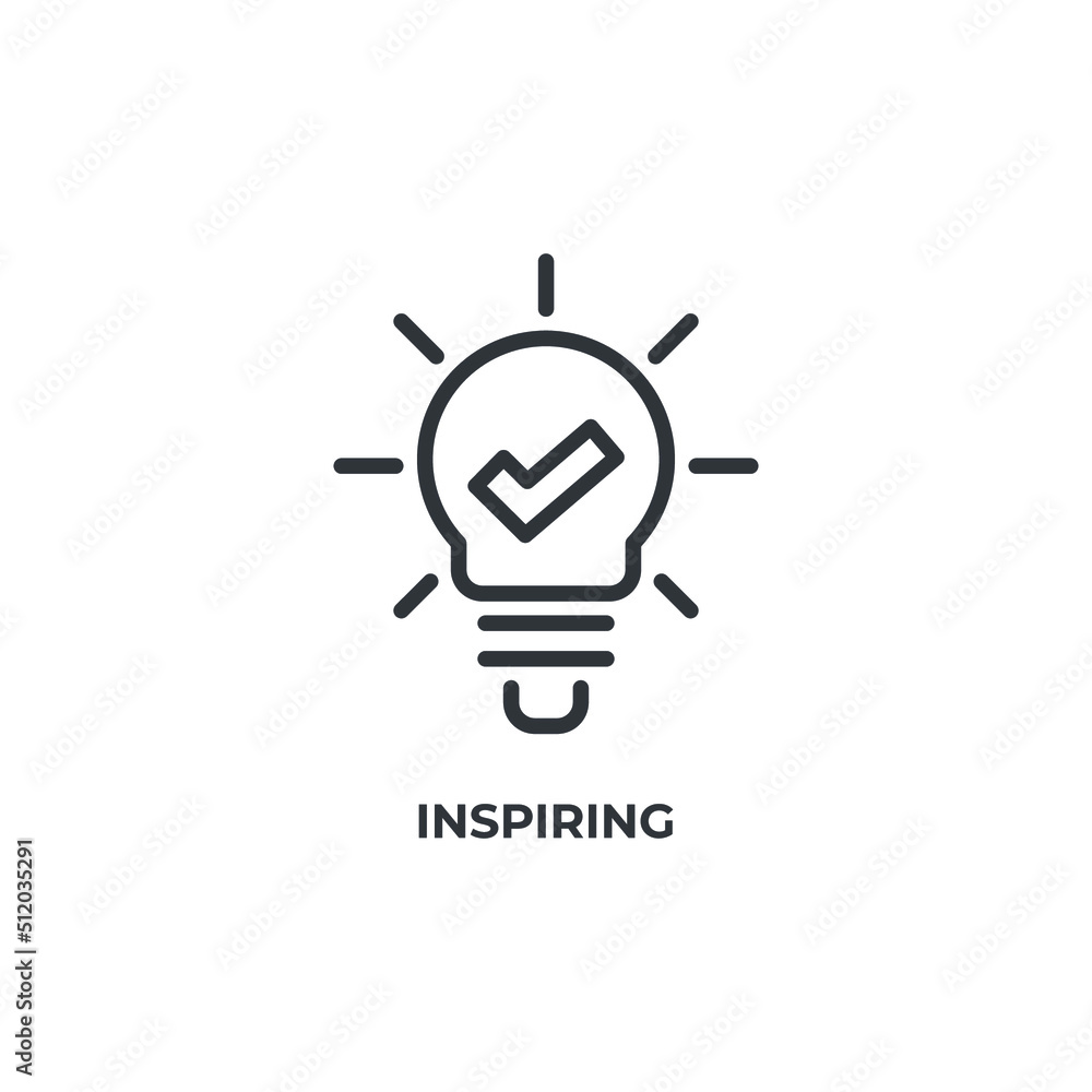 inspiring line icon. linear style sign for mobile concept and web design. Outline vector icon. Symbol, logo illustration. Vector graphics inspiring line icon. linear style sign for mobile concept and web design. Outline vector icon. Symbol, logo illustration. Vector graphics