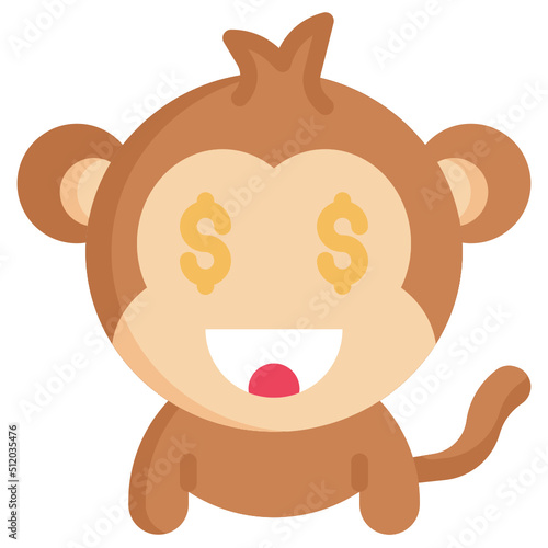 GREEDY flat icon,linear,outline,graphic,illustration