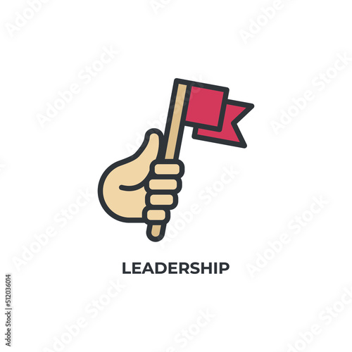 leadership vector icon. Colorful flat design vector illustration. Vector graphics