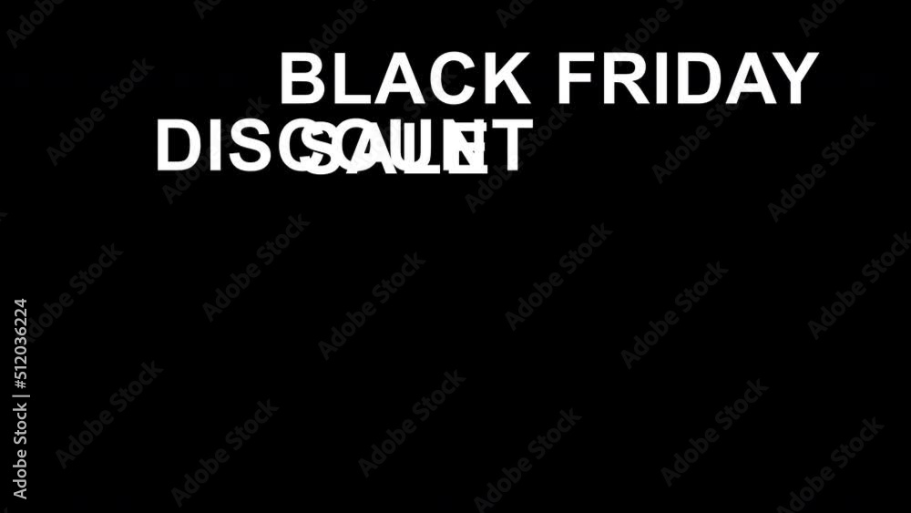 simple animation with words black friday on black simple animation with words black friday on black