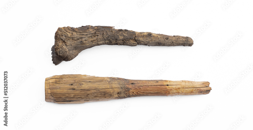 ancient wooden clubs isolated on white background ancient wooden clubs isolated on white background