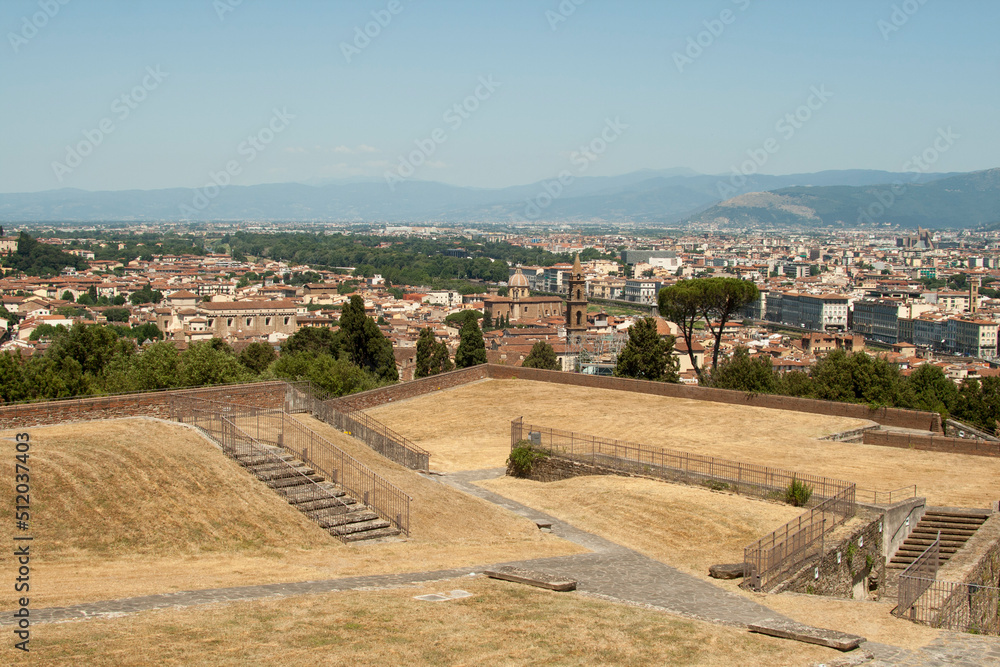 Italia. Toscana, Firenze, la città vista dal Forte di Belvedere.