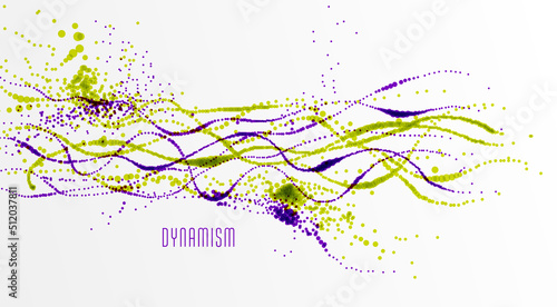 Dotted particle array flowi...