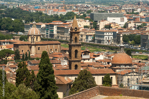 Italia. Toscana, Firenze, la città vista dal Forte di Belvedere.