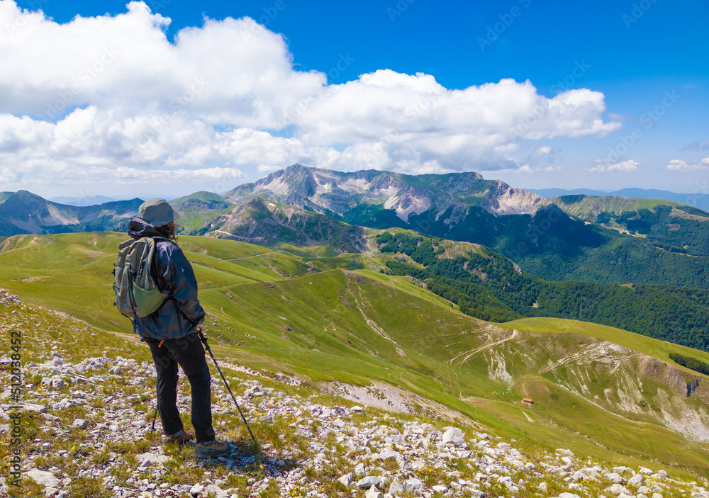 Rieti (Italy) - The summit of Monte di Cambio, beside Terminillo, during the spring. Over 2000 meters, Monte di Cambio is one of hightest peak in Monti Reatini montain range, Apennine.