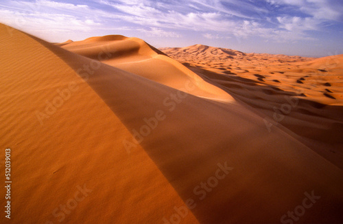 Viento en las dunas. Erg Chebbi. Merzouga. Tafilalt. Marruecos.