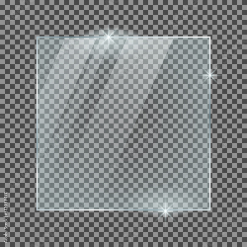 Glass plate isolated on a transparent background